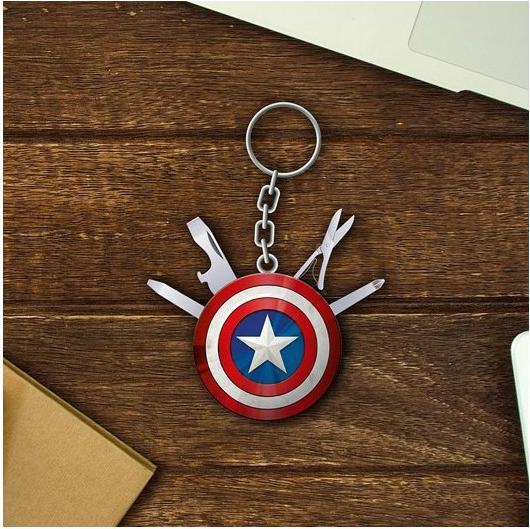 Actual product image Paladone Products Marvel Captain America Shield Multi Tool