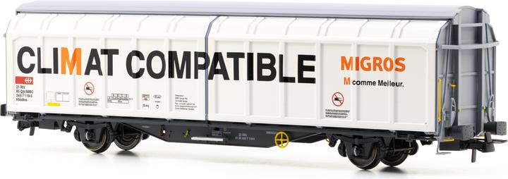 Image du produit Lemke SBB 2-achsiger Schiebewandwagen Hbbillns Migros Ep.VI (Piste H0)