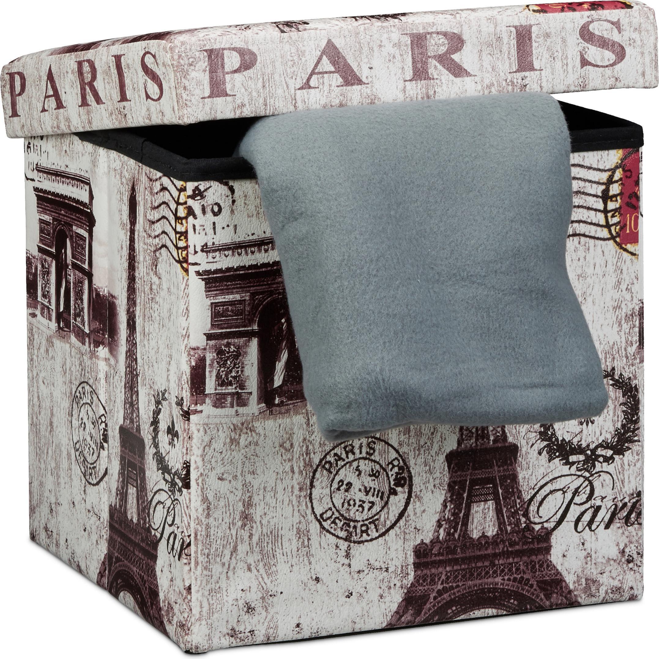 Relaxdays, Hocker + Pouf, Sitzhocker
