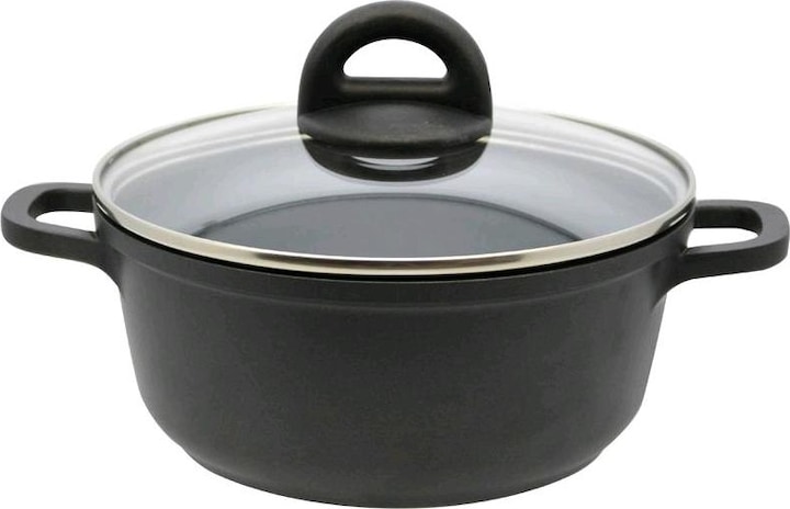 Produktbild ELO Basic Black Aluguss Topf m.D.20cm Dur Select 89120 (20 cm, Kochtopf, Aluminium)