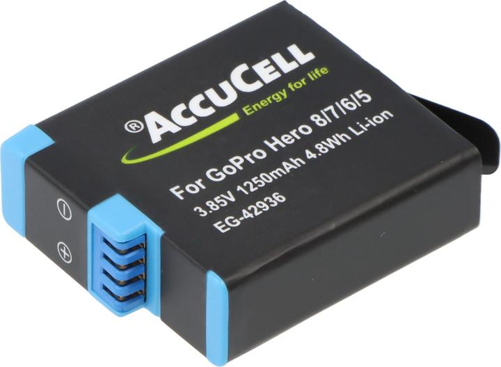 Actual product image AccuCell Akku passend für GoPro Hero 8 Black und Hero 5, 6, 7