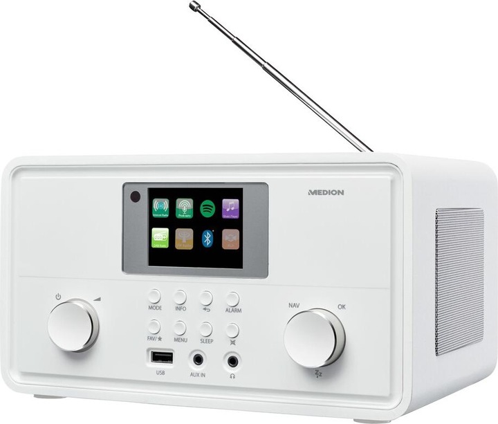 Produktbild Medion LIFE® P85027 STEREO INTERNETRADIO 7,1 cm (2,8") TFT-Display, 25.000+ Internetradiosender & zahlreic (DAB+, Internetradio, UKW, WLAN, Bluetooth)