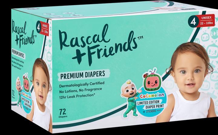 Actual product image Rascal+Friends Premium (Size 4, Pack, 72 Piece)