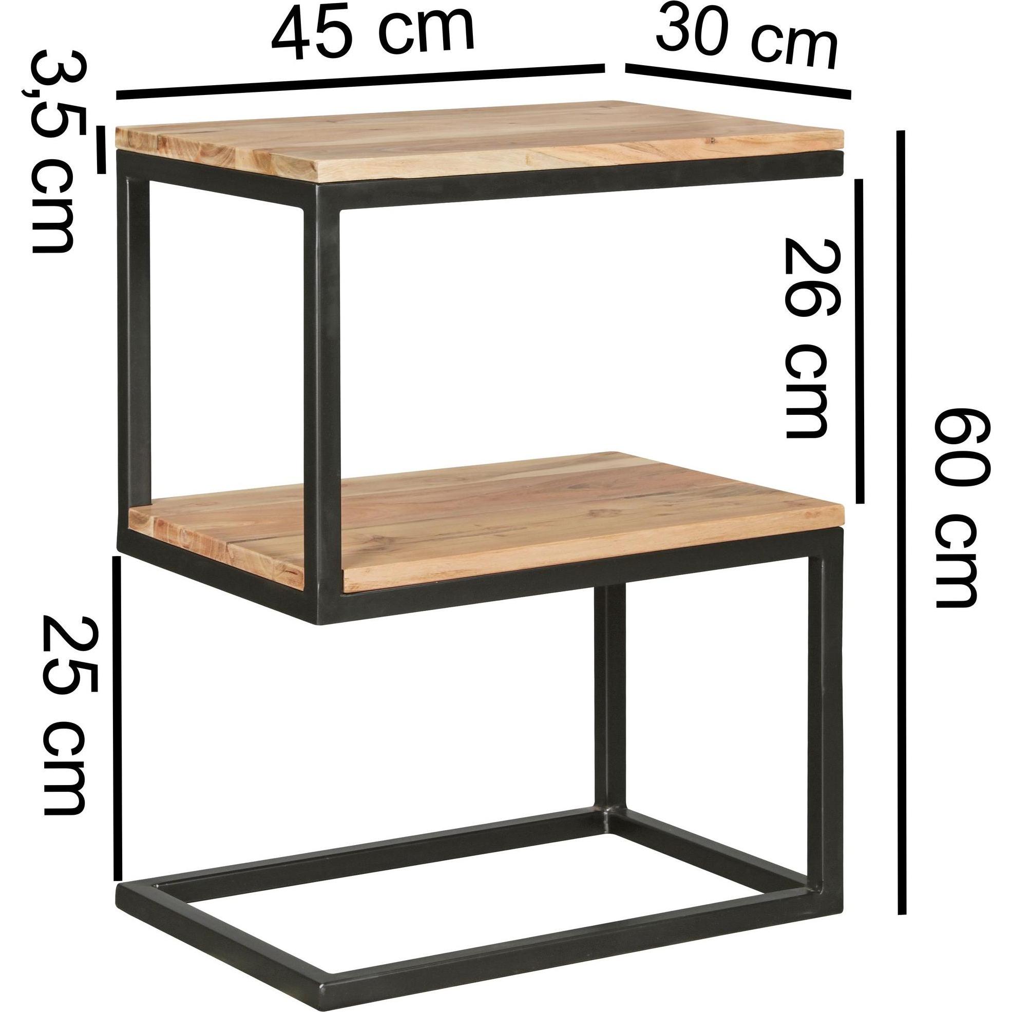 Thumbnail - FineBuy, Couchtisch + Beistelltisch, Kido (45 x 30 x 60 cm)