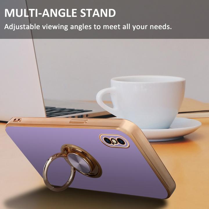 Actual product image Cadorabo Case for Apple iPhone XS MAX in TPU with camera protection and ring LM089 Style (Apple iPhone XS Max)