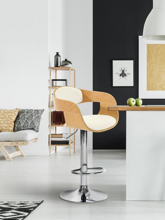 Actual product image CLP Kingston bar stool, natural/white