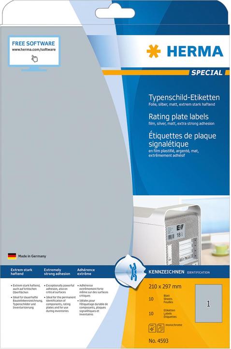 Immagine prodotto HERMA Etichette per targhette A4