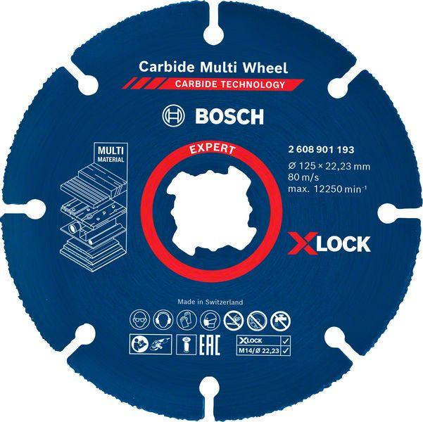 Produktbild Bosch Professional Zubehör EXPERT Carbide Multi Wheel X-LOCK Trennscheibe, 115 mm, 22,23 mm, 10-tlg.