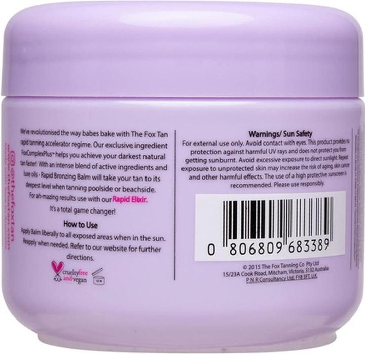 Actual product image The Fox Tan Rapid Bronzing Balm (Self tanning cream, 150 ml)