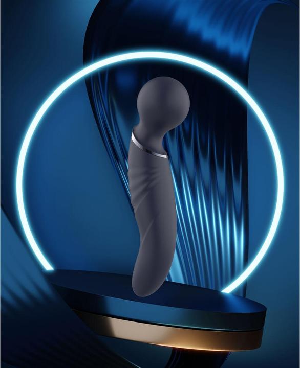 Produktbild Dream Toys Glam Dual Wand Vibe Vibrator Blue 21,5 cm