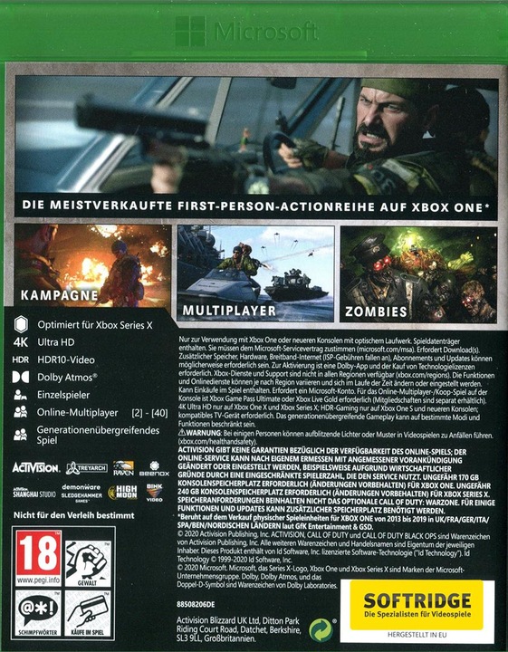 Image du produit Activision Call of Duty: Black Ops Cold War (Xbox Series X, Xbox One X, DE)