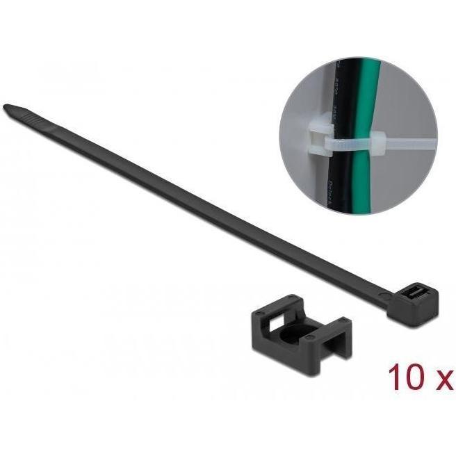 Delock, Kabelbinder, 18886 Kabelbinder Kabelbinder zur Schraubmontage Nylon (e) (150 mm, 10 Stk.)