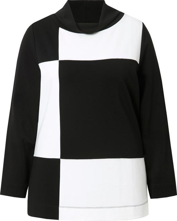 Produktbild Ulla Popken Sweatshirt, Karodesign, Stehkragen, Langarm, Modalmix (42, 44)