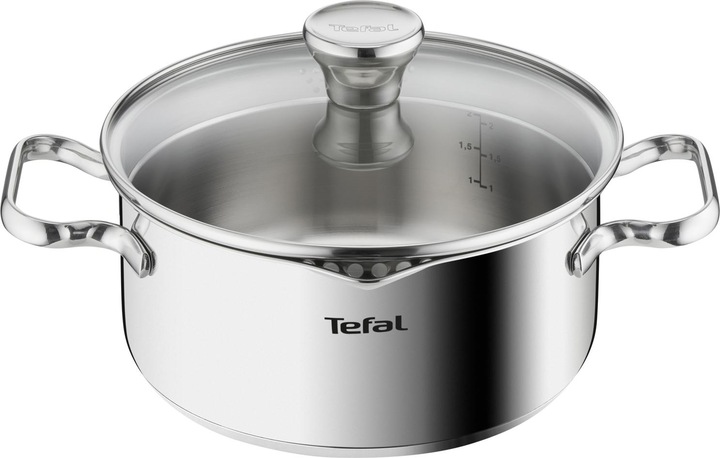Tefal Duetto Kochtopf (20 cm, Kochtopf, Edelstahl)
