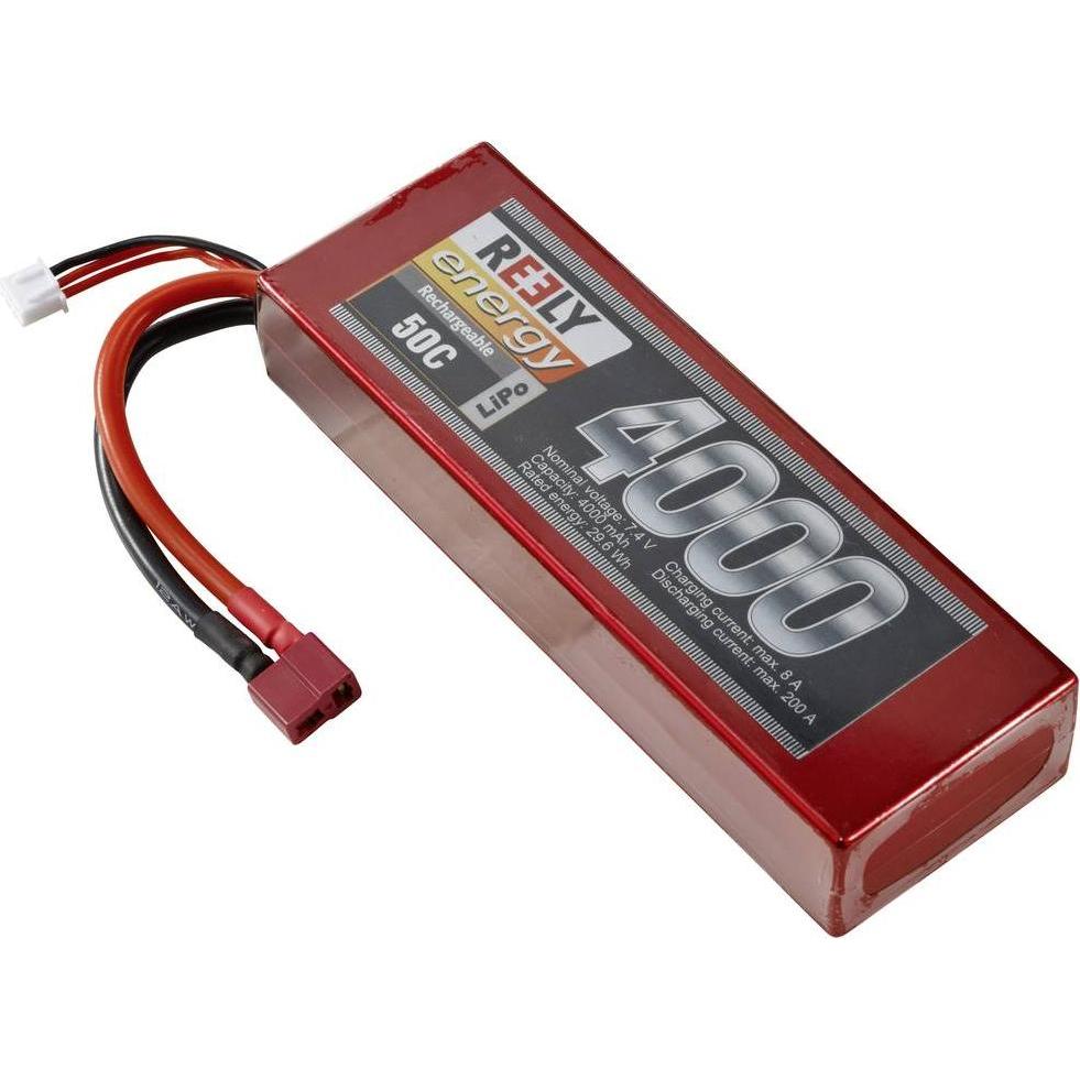 Reely Modellbau-Akkupack (LiPo) 7.4V 4000 mAh Zellen-Zahl: 2 50 C Hardcase T-Stecksystem (7.40 V, 4000 mAh)