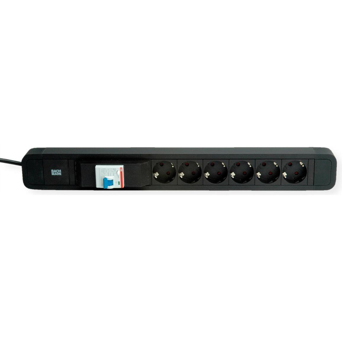 Bachmann, Steckdosenleiste, PRIMO 2 6xCEE7/3 1xFI (6 x, CEE 7/3, 2 m)
