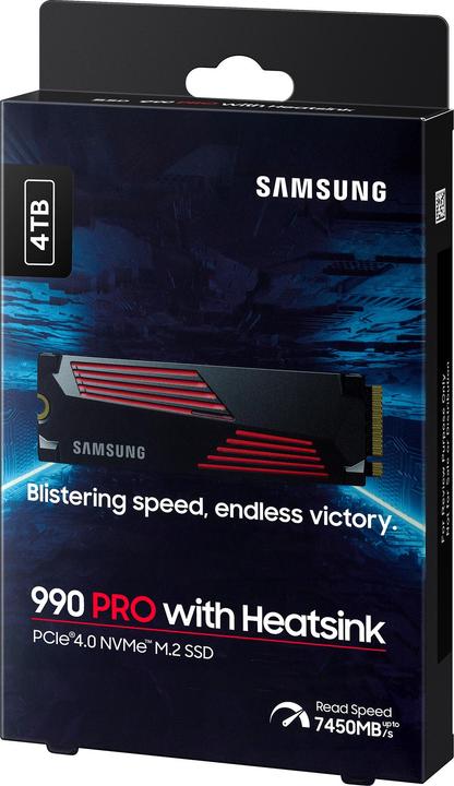 Actual product image Samsung 990 Pro with Heatsink (4000 GB, M.2 2280)