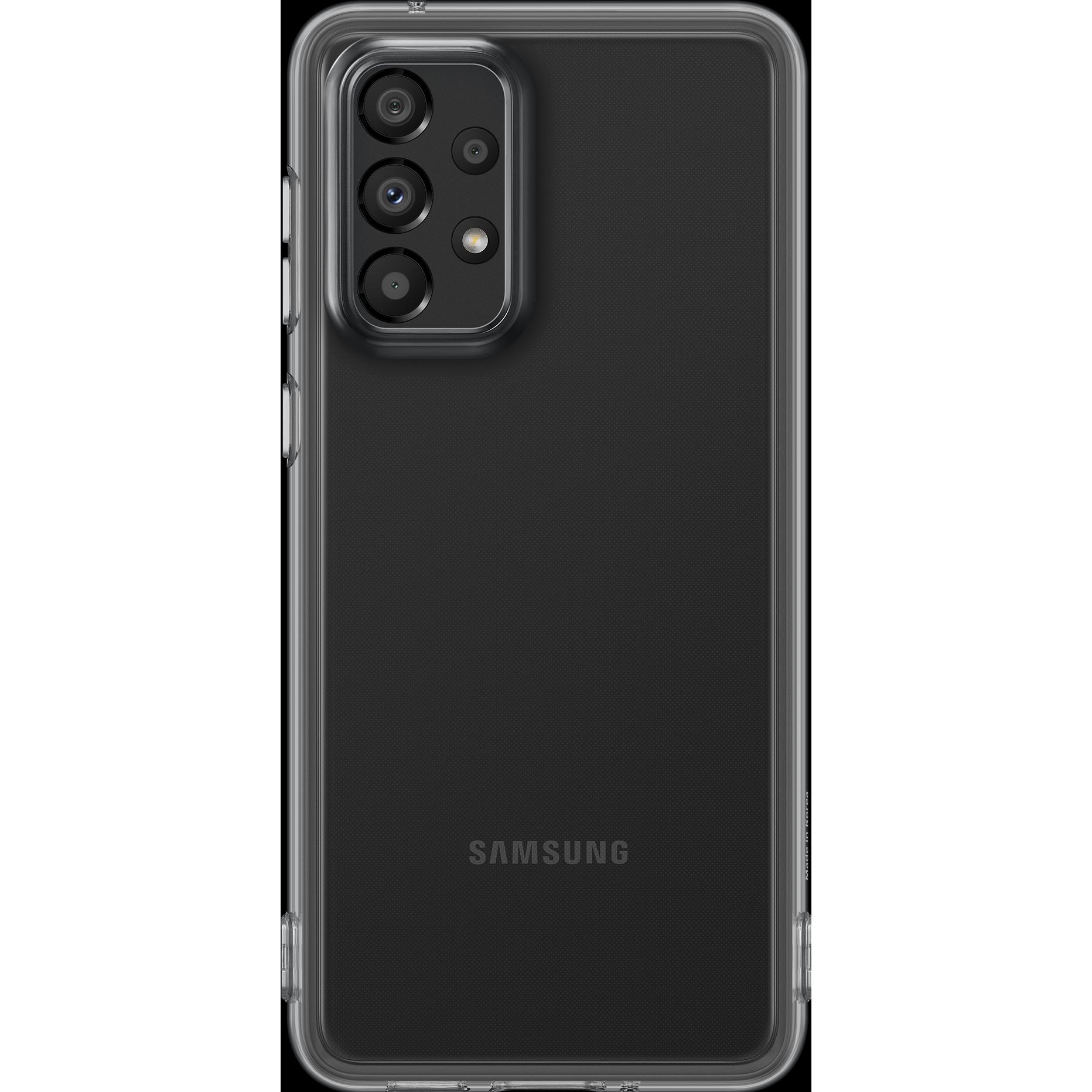 Samsung Soft Clear Cover (Samsung Galaxy A33 5G), Smartphone Hülle, Schwarz