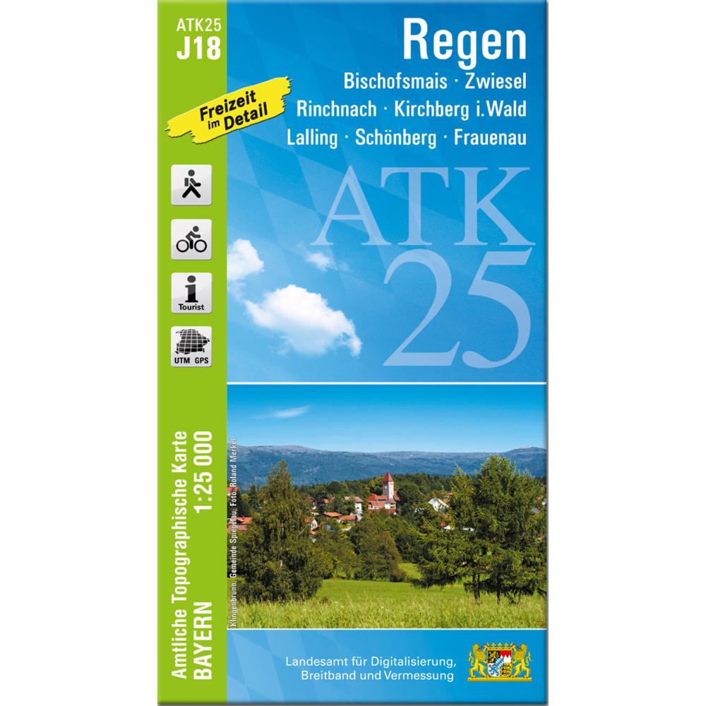 Amtliche Topographische Karte Bayern Regen, Landkarte