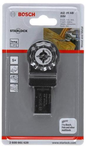 Productafbeelding Bosch Professional Zubehör AIZ 20 AB Tauchsägeblatt für Multifunktionswerkzeuge, 5-tlg.