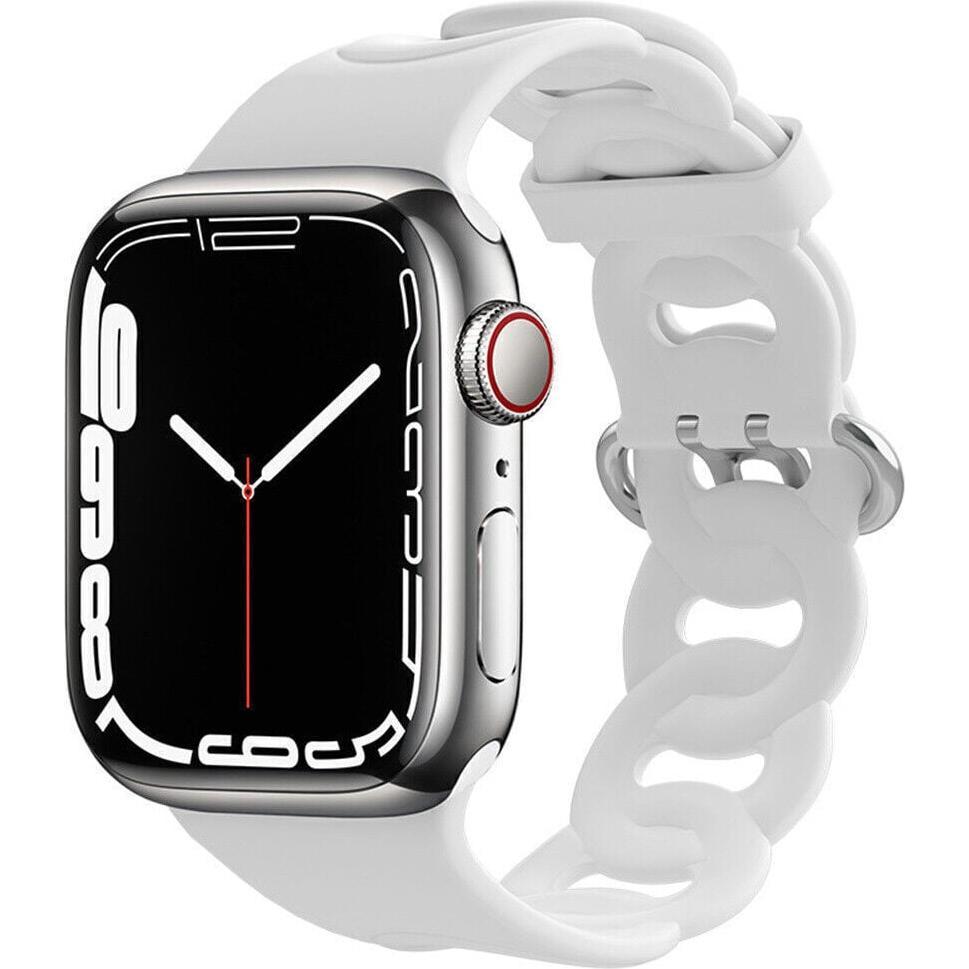 Strap-it Armband (Silikon, Apple Watch), Uhrenarmband, Weiss