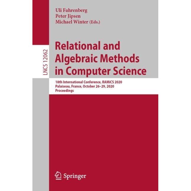 Relational and Algebraic Methods in Computer Science, Fachbücher von Michael Winter, Peter Jipsen, Uli Fahrenberg