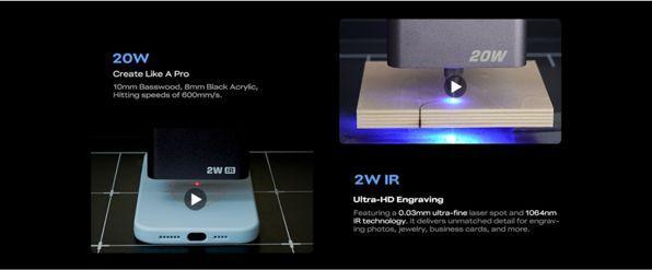 Produktbild Creality Falcon A1 Pro 20W, Drucktechnik: Keine, Anzahl Extruder