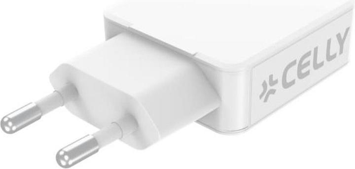 Produktbild Celly - SLIMTC1C1A45WWH - 45W Slim Wall Charger (45 W, 2 Ports)