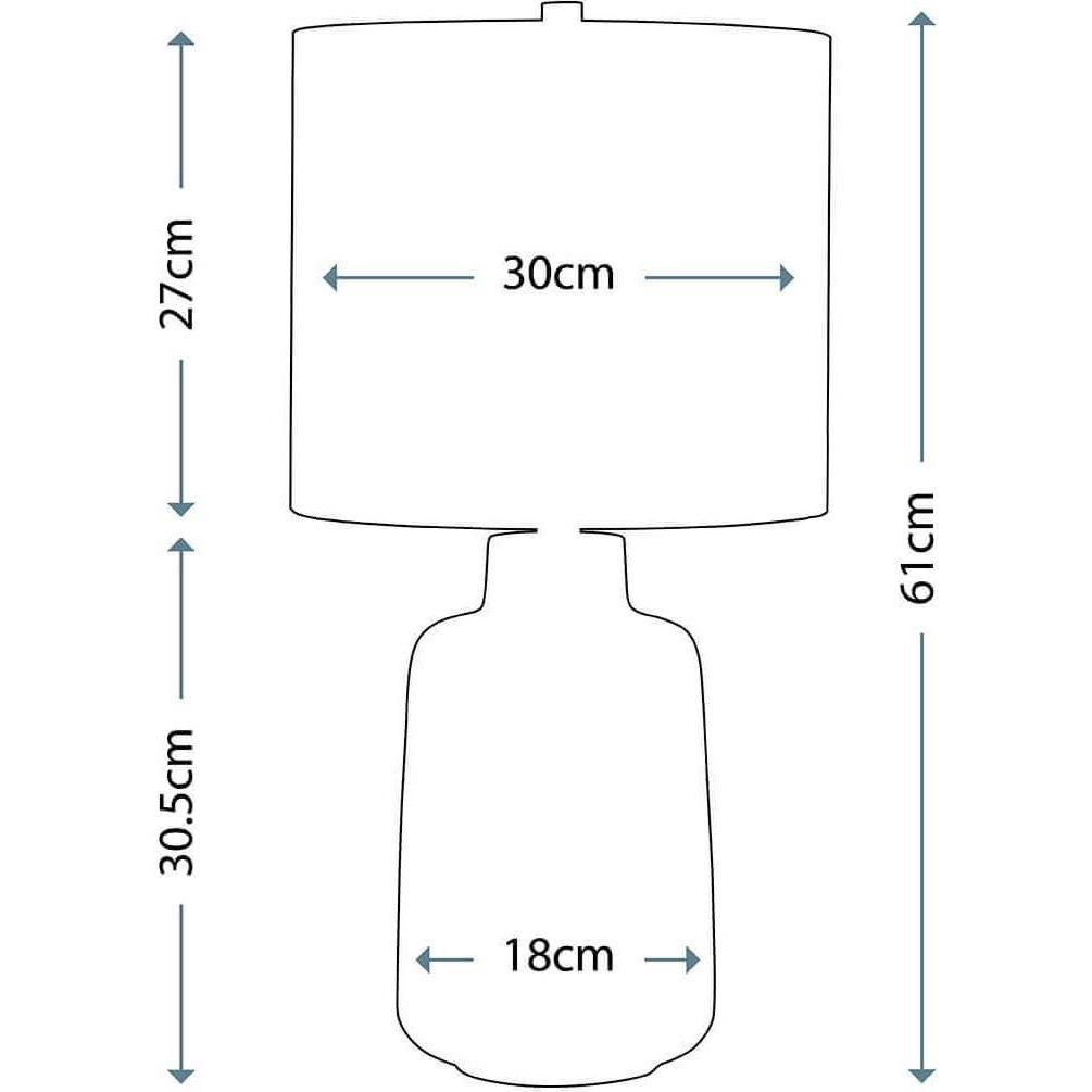 Thumbnail - Elstead Lighting, Tischlampe, Bacari Tischleuchte E27 Blau und Grau Hellgrau, Made in UK (E27)