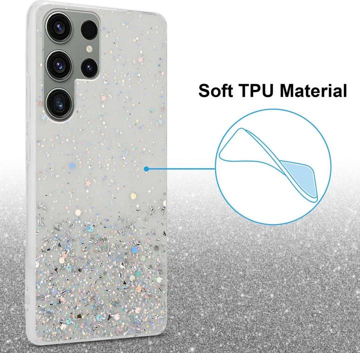 Actual product image Cadorabo Bumper Case for Samsung Galaxy S23 ULTRA TPU funkelnder Glitter (Samsung Galaxy S23 Ultra)