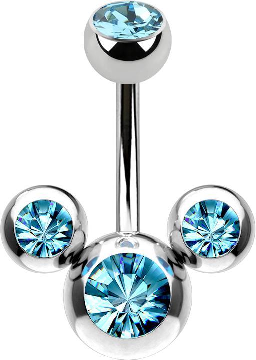 Immagine prodotto Star Piercing Banana argento Topolino con cristallo acqua (Acciaio chirurgico 316L, senza ottone)
