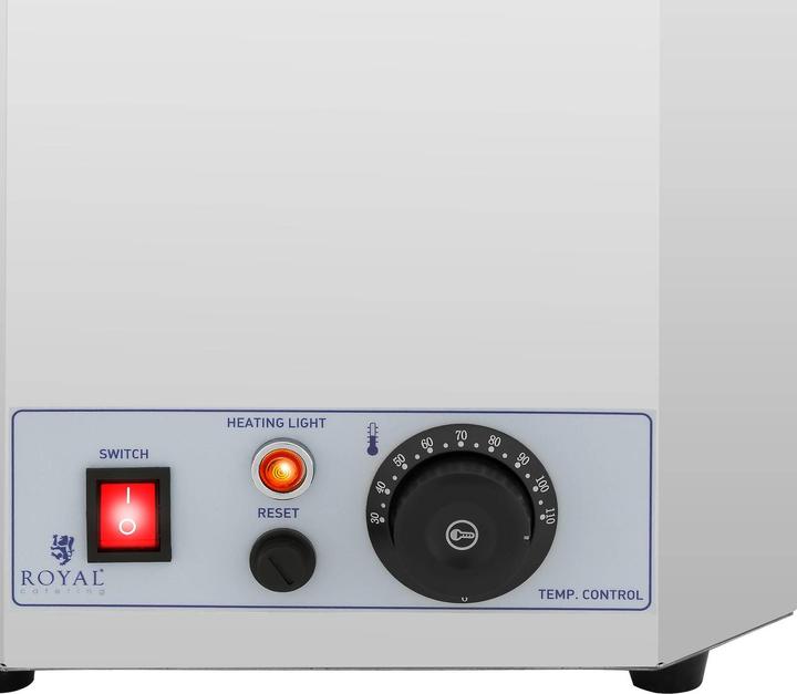 Produktbild Royal Catering Suppenstation Bain Marie Speisenwärmer Edelstahl 7 L 30 - 110 °C 500 W