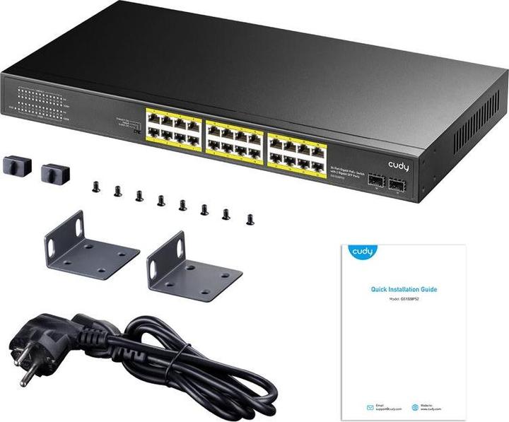 Produktbild Cudy Switch GS1028PS2 24 xGE PoE + 300 W 2 xSFP (26 Ports)