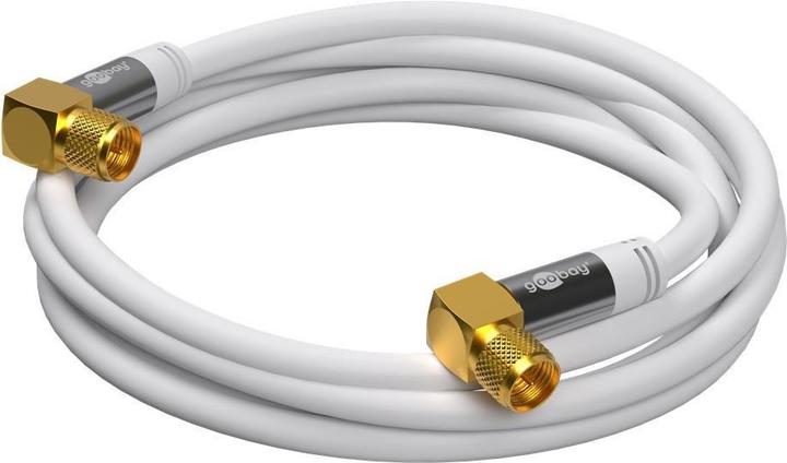 Actual product image Goobay SAT antenna cable (135 dB typ), 4x shielded, 5 m, White (135 dB, Antenna cable)