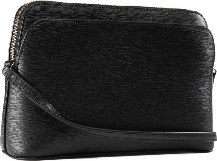 Actual product image DKNY Leren Schoudertas Bryant Crossbody Bag Blk / Gold Zwart