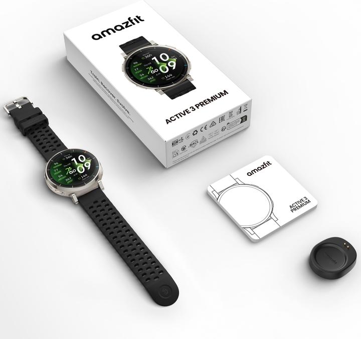 Actual product image Amazfit Active 3 Premium Apex Silver, W2558GL1N (45 mm)