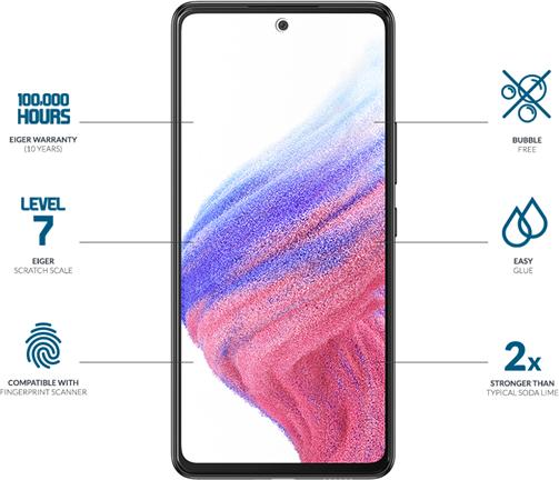 Actual product image Eiger Mountain Glass (1 Piece, Samsung Galaxy A52s 5G, Samsung Galaxy A52, Samsung Galaxy A53 5G)