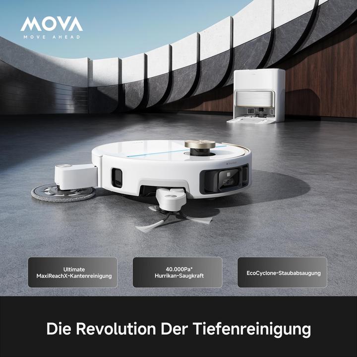 Immagine prodotto Mova V70 Ultra Complete White (40000 Pa, Panni di pulizia (rotanti))