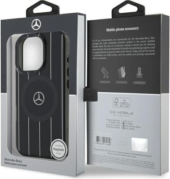 Image du produit Mercedes MEHMP16L23HRSK iPhone 16 Pro 6.3" czarny/black hardcase MB Double Layer Crossed Lines MagS (Apple iPhone 16 Pro)