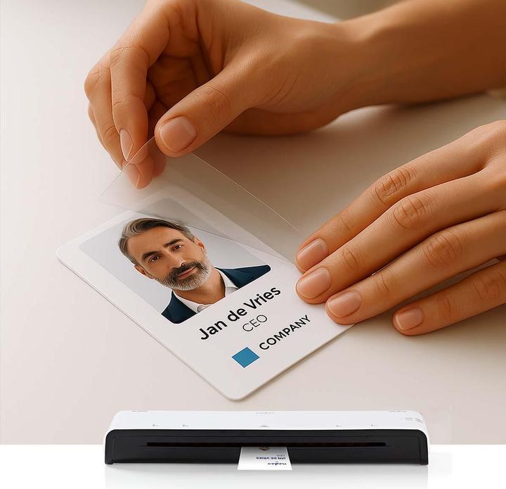 Actual product image Nedis Laminierfolie | 54x86mm | Dicke: 125 µm | verpackt zu: 100 Stück | PET | Transparent (54x86mm, 100 pcs., 125 µm)