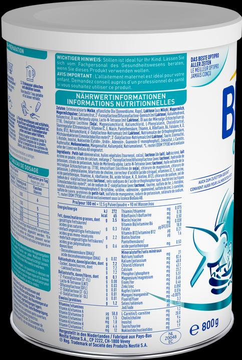 Valori nutrizionali e ingredienti Beba Optipro Pre (800 g, dalla nascita)
