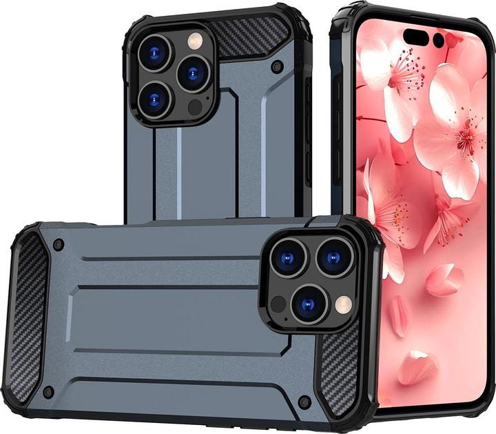Actual product image Hurtel Hybrid Armor iPhone 16 Pro Max Case - Blue (Apple iPhone 16 Pro Max)