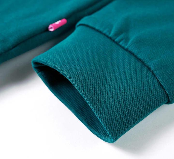 Immagine prodotto VidaXL Felpa da bambino verde scuro 140,Materiale: 95 % cotone (140)