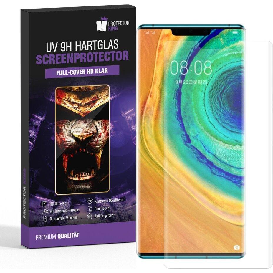 Protectorking 2x UV Liquid Echtes Tempered 9H Panzerhartglas 3D KLAR (2 Stück, Huawei Mate 30 Pro), Smartphone Schutzfol...