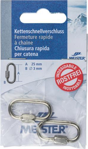 Produktbild Meister Rapid Glied INOX 3x25mm (0.03 m)