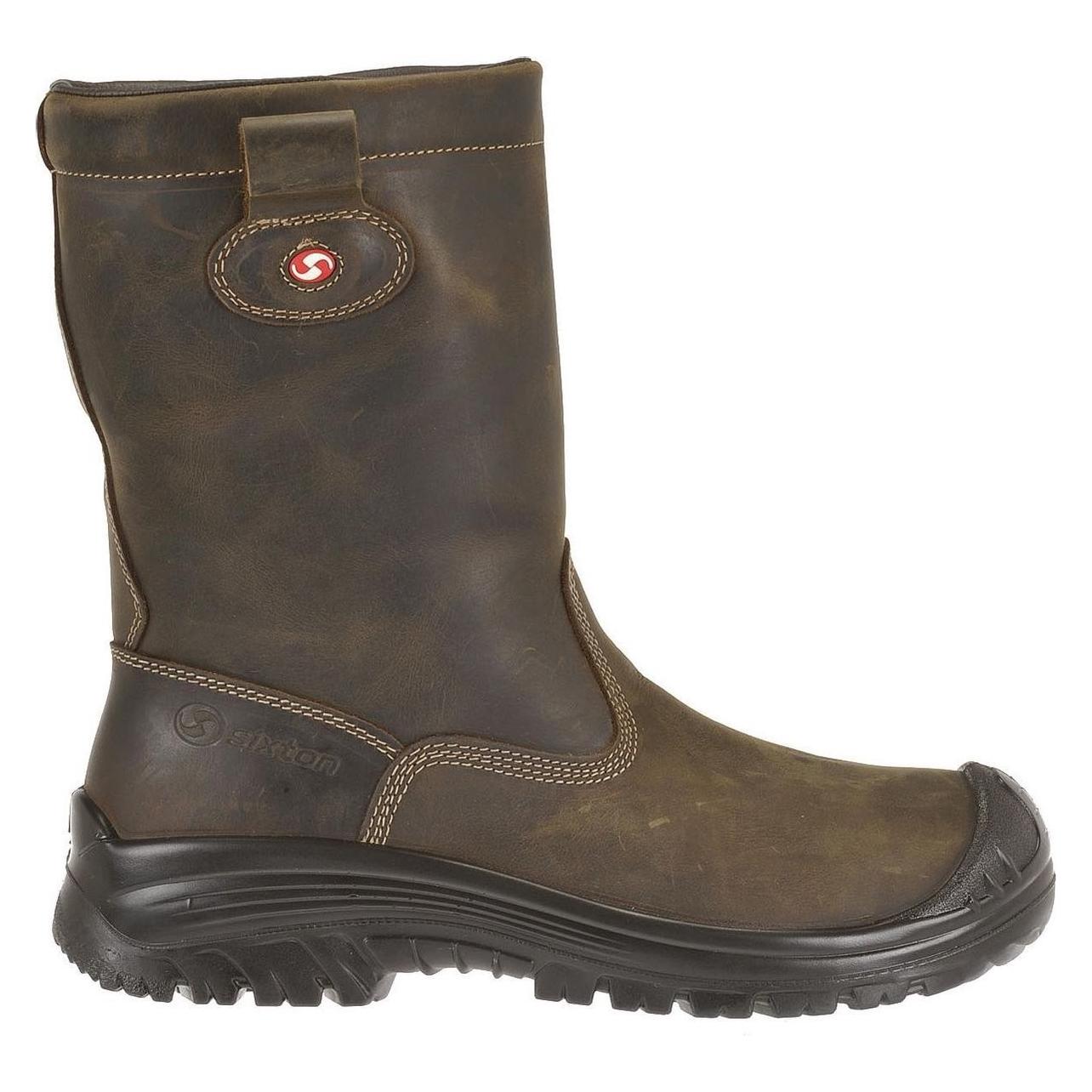 Sixton, Werkschoenen, Peak Werklaars Montana S3 Donkerbruin Wol Gevoerd Maat 43 (S3, 43)