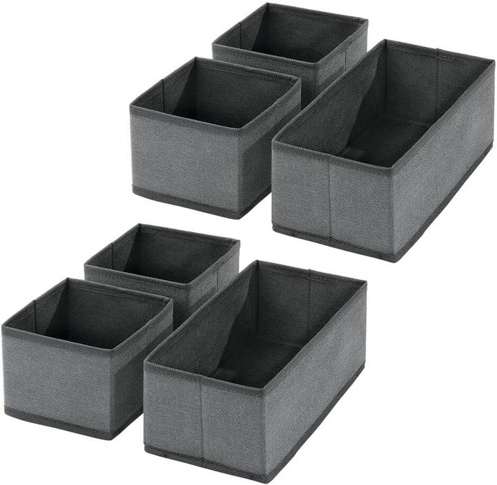 Actual product image MDesign 6er-Set Aufbewahrungs-Stoffboxen (6x)