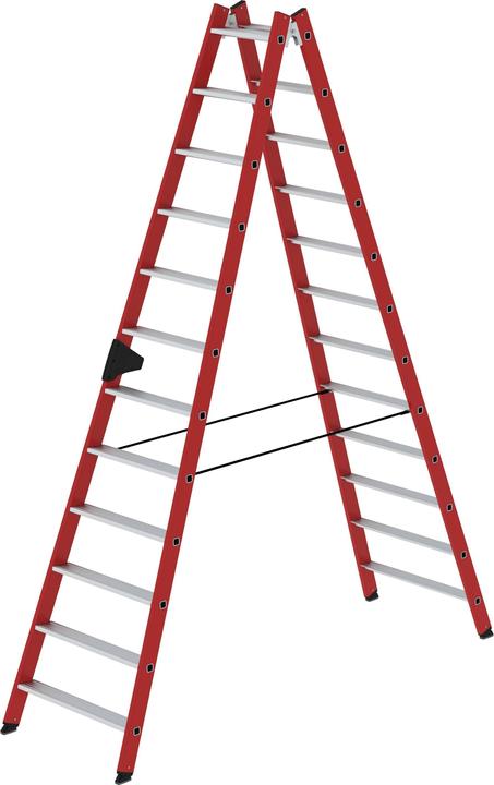 Actual product image Munk Stepladder, double-sided access GRP / aluminium 2x12 steps (Stepladder, 310 cm)