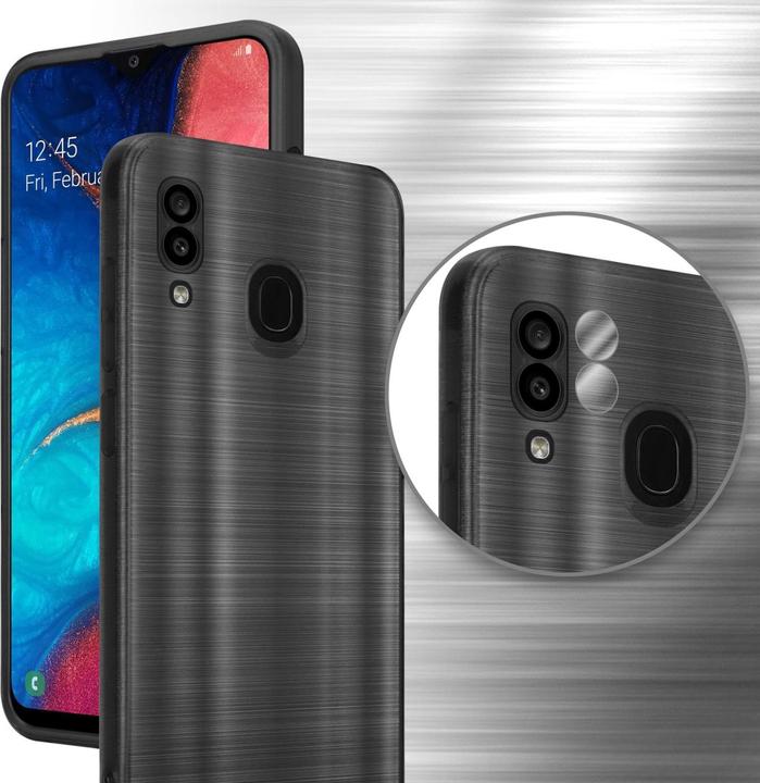 Actual product image Cadorabo Case for Samsung Galaxy A20 / A30 / M10s in TPU Brushed Camera Protector LM160 Style (Samsung Galaxy A20, Samsung Galaxy M10s, TCL A30)