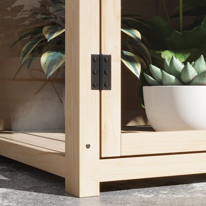 Produktbild Outsunny Frühbeet Acryl, Tannenholz Naturholz